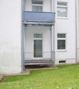 geschützter Balkon